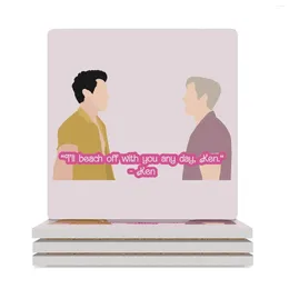 Table Mats The Ken's - I'll Beach Off With You Any Day Ken. Ceramic Coasters (Square) For Kitchen Accessories Bulk