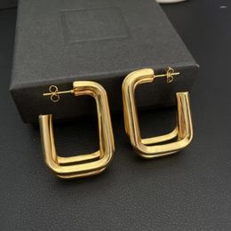 Dangle Earrings Fashion Top Quality Brass Gold Plated Geometric Luxury Women Brand Designer Jewelry Party Trend
