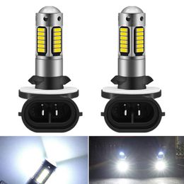 2Pcs H27 Led 881 Led Bulb H27W2 Car Fog Light Front Head Driving Running Lamp Auto 12V H27W2 H27W LED White 880 H17730041