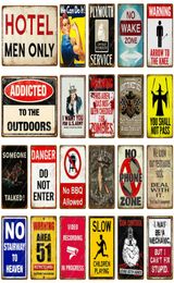 No Wake Zone Metal Tin Signs Danger Do Not Enter Vintage Wall Plate For Pub Bar Club Home el Decor Retro Art Poster Factory who2924991