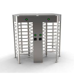 automatic security full height turnstile barrier gate with double passage High Security Automatic 304SS Full Turnstile Gate for Pedestrian