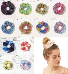 Women Girls Scrunchies Hair Band Rope Shiny Velvet Elastic Hair Ring Flannel Zipper Ponytail Holder Circle Fashion Scrunchie Headb2220450