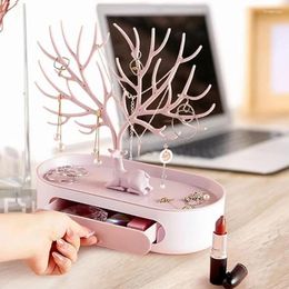 Jewellery Pouches Antlers Display Stand With Drawers Necklace Earring Organiser Deer Rack Durable