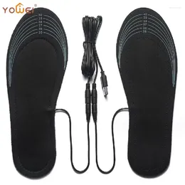 Carpets USB Rechargeable Heated Insoles Size 35-46 DIY Customizable Electric Shoes Pad For Outdoor Skiing Winter Foot Warmers