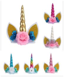 Unicorn Horns Cake Decoration For Kids Baby Birthday Party Wedding Decoration For Baking Jewelry Accessories Dress Not Headband9425777