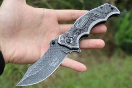 High Quality M7732 High Quality Assisted Flipper Folding Knife 3Cr13Mov Stone Wash Blade G10 with Steel Sheet Handle Outdoor Camping EDC Folder Knives