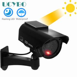 Cameras Dummy camera solar power outdoor CCTV fake video surveillance wifi cam w/ flashing led battery false home security camera