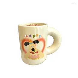 Mugs Cute Milk Fufu Cartoon Ceramic Cup Chubby Handle Mug Birthday Gift Girl Heart Box