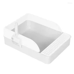 Cat Carriers Toilet Litter Box Semi-Enclosed Sifting With High Sides Detachable Shallow Durable Side