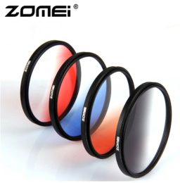 Accessories Camera Filter Zomei Slim Graduated Filter Kit Grey Blue Orange Red Lens 49mm 52mm 58mm 67mm 72mm 78mm 82mm for Canon Nikon Dslr
