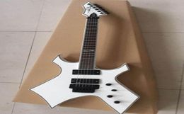 Custom Made Rich Warlock White Electric Guitar 24 Frets Tremolo Bridge Active Pickup Black Hardware China Guitars 4752428