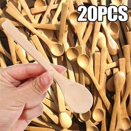 Coffee Scoops 20/10/5Pcs Wooden Spoon Heat Corrosion Resistance Kitchen Natural Wood Soup Tableware Cooking Honey Mixing