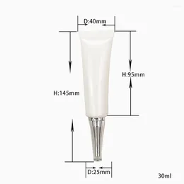 Storage Bottles 30ml White Cream Soft Tube With Horn Lid 50pcs/lot Plastic Cosmetic