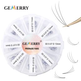 Printers Gemerry 520 Pcs Loose Fans Bulk Premade Fans Lashes High Capacity Russian Volume Sharp Narrow Stem Cluster Eyelash Extensions