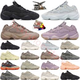 Designer 500 Men Women Mesh Running Shoes Casual Sneakers Desert Rat Stone Soft Super Moon Yellow Vision Bone White Blush Platform Outdoor Trainer