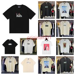 Kith shirts Hot Sell Kith Designer Tees Mens Kith T-shirts Summer tee top oversize Print 100% Cotton Casual T Shirt for Men and Women Tee as