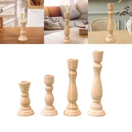 Candle Holders Holder Crafts Simple Ornament Candlestick Stand Wooden For Thanksgiving Harvest Festival Dining Room Living Party