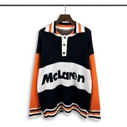 Sweathers de designer masculino Retro clássico da moda Cardigan Sweatshirts Men suéter letra bordada no pescoço redondo jumpera45