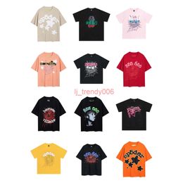 sp5der tshirt men women designer t-shirt streetwear hiphop fashion brand spider web letter print short sleeve mens cotton summer clothing apparel casual tee top vb