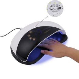 Dryers 84W Nail Dryer Modern Shell Shape LED UV Lamp With Fan High Power Quick Drying Varnish Curing Big Nail Art Machine