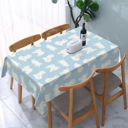 Table Cloth Rectangular Tablecloth Fit 40"-44" Elastic Edge Dog Lover Cover
