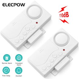 Detector Elecpow Door Opening Sensor Wireless Time Delay Door Alarm Antitheft Door Window Security Alarm Refrigerator Alarm Door Sensor