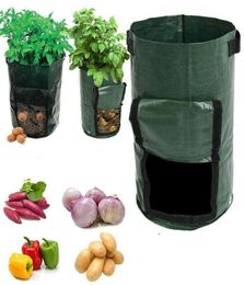 Planters Pots 2pcs Plant Grow Bags Home Garden Potato Pot Greenhouse Vegetable Growing Moisturising Vertical Bag Seedling2813500