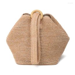 Bag Straw Crochet Clutch Fashion Bags Wrist Evening Purse Summer /beach Bag/party C90E
