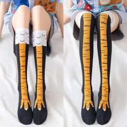Women Socks 3D Chicken Claw Animal Women's Funny Cute Stockings Warm Kawaii Over The Knee And Calf Girls Elastic Lolita