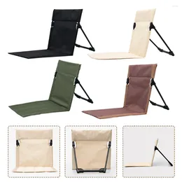 Camp Furniture Foldable Camping Chair With Carry Bag Lazy Reclining Oxford Cloth Folding Back Beach For Outdoor Picnic Barbecue