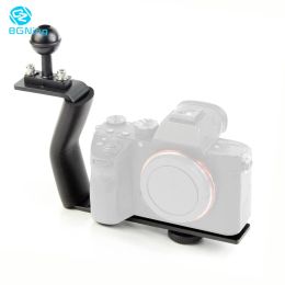 Cameras BGNing Diving Tray Z Shape Handle Mount with Base Adapter Lightweight Single Handle Ball Extension Diving Bracket for SLR Camera