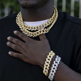 Hip Hop Iced Out Zircon Cuban Link Chain Bling Jewellery 925 Sterling Silver Necklace Mens Necklaces