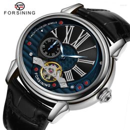 Wristwatches FORSINING Tourbillon Automatic Mechanical Men Wristwatch Military Sport Male Clock Top Waterproof Man Watch 8210