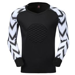 Men Kids Rugby Soccer Goalkeeper Jerseys Football Goalie Jersey Shirts Goal Keeper Sport Kit Chest Elbow Protector Custom Print 240402