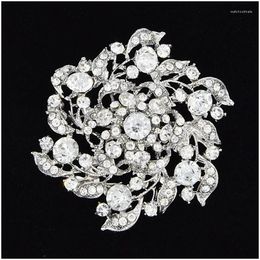 Pins Brooches Dhs Fedex Express Wholesale Clear Crystal Wedding Bridal Bouquet Pins Drop Delivery Jewellery Dh3Pw