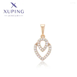 Pendant Necklaces Xuping Jewelry Fashion Arrival Heart Shape Gold Color Necklace For Women Schoolgirl Christmas Party Gifts X000645734