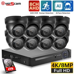 System H.265 8CH AHD DVR CCTV System 4K HD AHD DVR 8.0MP IR Outdoor Security Waterpfoof Camera Surveillance Kit Mobile Phone Remote