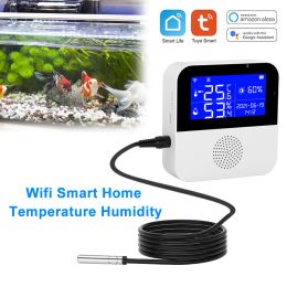 Tape Tuya Wifi Temperature Humidity Sensor Smart Safety Home Indoor Outdoor Hygrometer Monitoring Detector for Plants Aquarium Winery