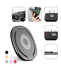 Top quality 360 Degree Metal Finger Ring Holder Smartphone Mobile Phone Stand car ring stent For iPhone X 6 Samsung Tablet with Pa9473731