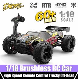 ENOZE 118 RC Car 60KMh High Speed Remote Control 24G 2440 Brushless Motor Brushed 380 for 118 Trucky Offroad RTR Racing 220214779800