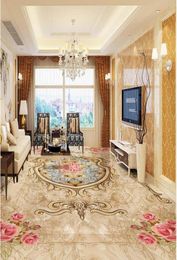 HD classic elegance angel goddess Rose 3D floor painting Selfadhesive Wallpaper2081597