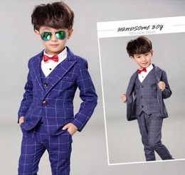 New Flower Boys Formal Anzug Suit Kids Wedding Birthday Party Dress Blazer Vest Pants 3pcs Child Tuxedo Prom Performance Costume W8971339