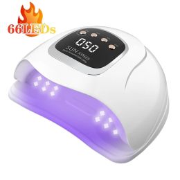Dryers 280W UV LED Nail Lamp with LCD Digital Display 4 Timer Professional LED Lamp for Nails 66LEDS Smart Nail Dryer Manicure Tools