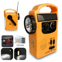 Radio Outdoor Emergency Hand Crank Solar Dynamo Am/fm Radios Power Bank with Led Lamp