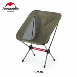 Camp Furniture Naturehike Yl08 Outdoor Folding Chairs Recreational Beach Camping Fishing Aluminum Alloy Moon Chair