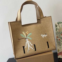 Grass Basket Summer Basket Bag Beach holiday tote luxurys designer bags designer tote bag bags designer lewees women bag 240415