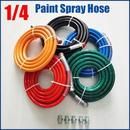 Airless Paint Spray Hose High Pressure Fiber Pipe 60MPa 8700PSI Water Cleaning BSP14 Interface Sprayer 240325