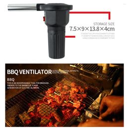 Tools Fire Blower Powered BBQ Grill Fan Air For Outdoor Camping Picnic Charcoal Barbecue Black No