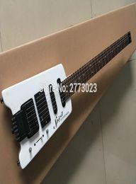 Custom Shop Alpine White Steinberger Spirit Headless Electric Guitar EMG Pickups Tremolo Bridge Black Hardware Top Selling5630169
