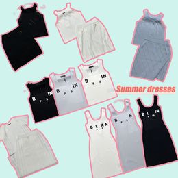 dresses women's short dresses casual sexy summer fashion fit cotton sleeveless solid Colour stretch tight mini dresses